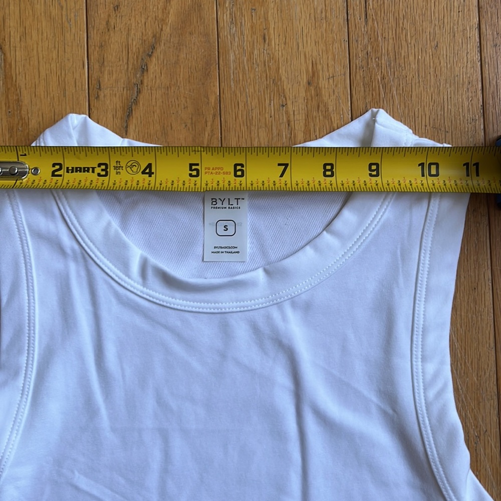 BYLT Basics White Women's Tank Top - Picture 10 of 15